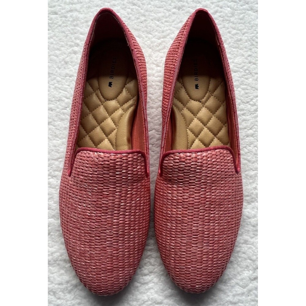 Birdies Pink Woven Loafers